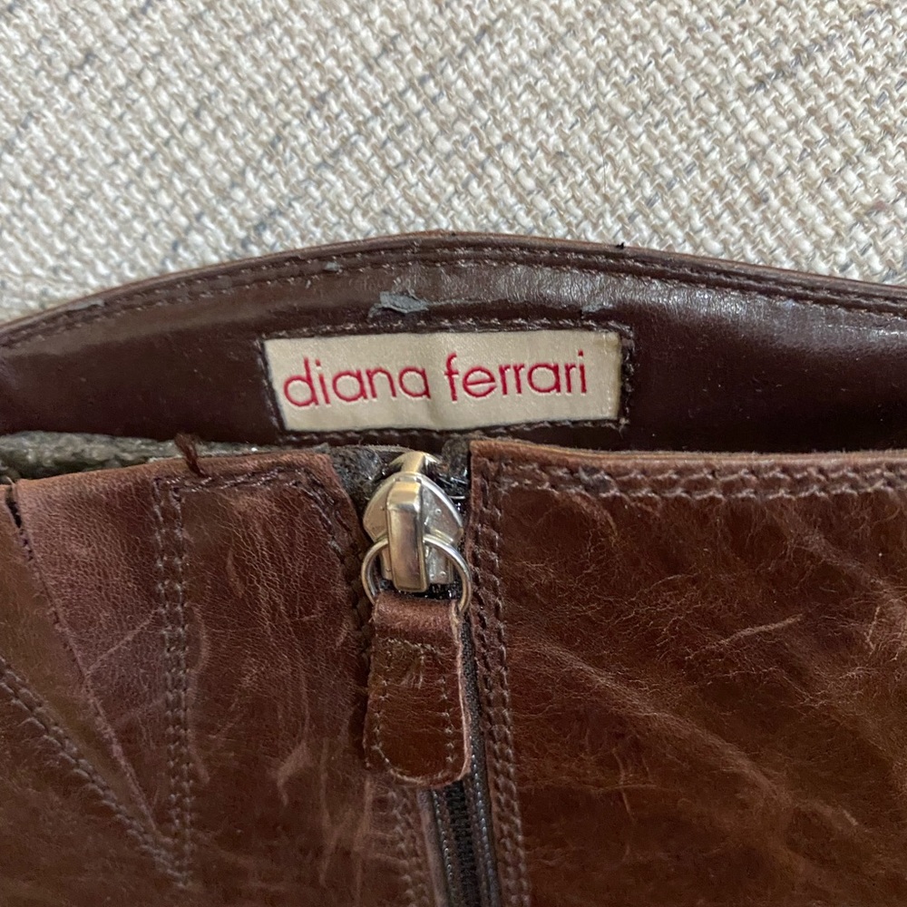 Diana Ferrari high knee brown boots size 8 - Picture 6 of 7
